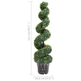 Artificial Boxwood Spiral Plant with Pot Green 117 cm 336504
