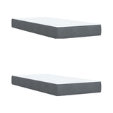 Box Spring Bed with Mattress Dark Grey 200x200 cm Velvet 3290997