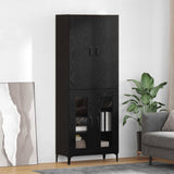 Highboard Black Oak 69.5 x 34 x 180 cm Engineered Wood 3416157