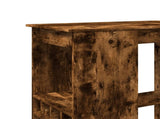Bar Table with Racks Smoked Oak 90x47.5x103.5 cm Engineered Wood 854341