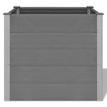 ZNTS Garden Raised Bed WPC 100x50x91 cm Grey 43604