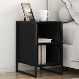 Bedside Table 2 pcs Black Oak 39.5 x 30 x 50 cm Engineered Wood 886631