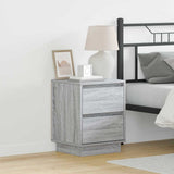Bedside Cabinet Grey 39 x 34.5 x 50 cm Engineered wood 869620