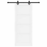 Sliding Door ORKDAL White 83 x 202 cm Solid Pine Wood 3445542