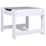 Children's Table with 2 Chairs White MDF 80283