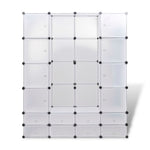 Modular Cabinet 18 Compartments White 37x146x180.5 cm 240502