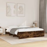 Bed Frame Smoked Oak Engineered wood 160x200 cm Bed Frame 3295643