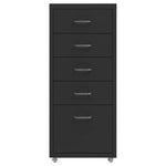 ZNTS Mobile File Cabinet Black 28x41x69 cm Metal 335914