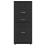 ZNTS Mobile File Cabinet Black 28x41x69 cm Metal 335914