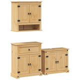 3 Piece Bathroom Furniture Set Corona Solid Wood Pine 3334638