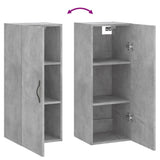 Wall Mounted Cabinet Concrete Grey 34.5x34x90 cm Engineered Wood 834998