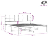 Bed Frame with Upholstered Headboard Natural and Light Grey 3405126