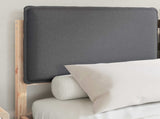 Bed Frame with Upholstered Headboard Dark Grey 160 x 200 cm 877825