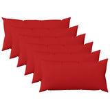 Cushion with Pillow HEERLEN 6 pcs Red Fabric 925625