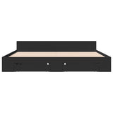 Bed Frame with Drawers without Mattress Black 180x200 cm Super King 3280728