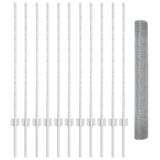 Fence and Post Silver 1 x 25 m Steel 3336363