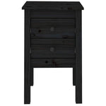 Bedside Cabinets 2 pcs Black 40x35x61.5 cm Solid Wood Pine 813698