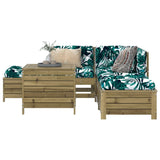 ZNTS 6 Piece Garden Sofa Set Impregnated Wood Pine 3250699