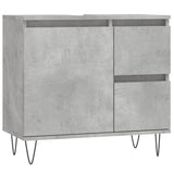 3 Piece Bathroom Furniture Set Concrete Grey Engineered Wood 3190225
