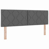 Headboard with Headboard Dark Grey 144 cm Faux Leather 42007242