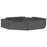 Sandbox with Seats Grey Octagon Solid Wood Pine 825011