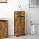 Bathroom Cabinet Smoked Oak 32x34x90 cm Engineered Wood 817057