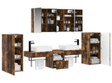 Bathroom Furniture Set 6 pcs Smoked Oak 3407139