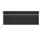 3069419 Manual Retractable Awning with Blind 4x3m Anthracite
