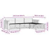 Outdoor Sofa Set Natural 257.5 x 162.5 x 73 cm 3373264