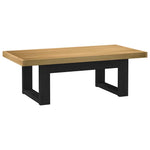 ZNTS Coffee Table NOAIN U-Shaped Legs 120x60x40 cm Solid Wood Pine 4100035