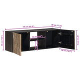 TV Cabinet with Shelf with Storage Brass 105 x 30 x 35 cm 42020077