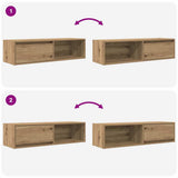 TV Cabinets 2 pcs Artisan Oak 100x31x25.5 cm Engineered Wood 861489