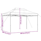Foldable Party Tent Pop-Up Green 440x292x315 cm 4004960