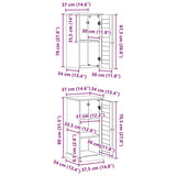 Bathroom Furniture Set VIGO 2 pcs White and Antique White 3328534