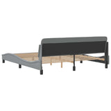 Bed Frame "Dover" Light Grey 180x200 cm Super King Fabric 373333