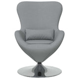 Egg Chair Light Grey 63 x 73 x 90 cm Fabric 42002736