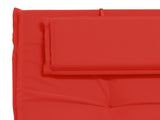 Sunlounger Cushion GEMERT 100% Polyester Red 190 x 50 x 9 cm 947510