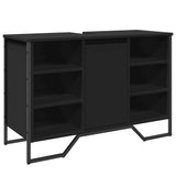Bathroom Sink Cabinet Black 91x35x60 cm Engineered Wood 848664