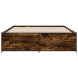 Bed Frame without Mattress Smoked Oak 140x200 cm 3279889