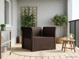 1-Seater Armchair Rattan Look PP Brown 8011849