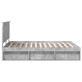 Bed Frame Concerte Grey 150 x 200 cm Solid Pine Wood 3410995