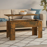 Coffee Table Smoked Oak 101x49x52 cm Engineered Wood 819278