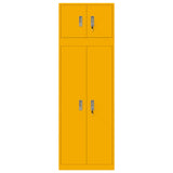 Storage Cabinet 2 pcs Mustard Yellow 60 x 40 x 180 cm Steel 3438702