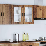 Kitchen Wall Cabinet with Glass Door Porto Old Wood 854095