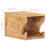 Wall Mounted Bicycle Rack 35x25x25 cm Solid Rough Mango Wood 320477