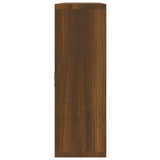 Wall Display Shelf 8 Compartments Brown Oak 342594