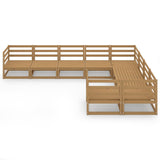 9 Piece Garden Lounge Set Solid Pinewood 3075987