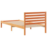 Bed Frame with Headboard Wax Brown 80 x 220 cm Solid Pine Wood 872325