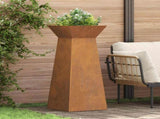 Pillar Planter 2 pcs Silver 40 x 40 x 100 cm Weathering Steel 873865