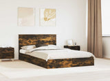Storage Bed with Drawer Smoked Oak 135 x 190 cm Engineered Wood 3409563